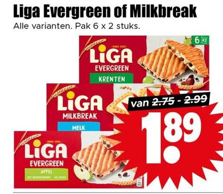 Liga   melkbiscuit, fruitbiscuit folder aanbieding bij  Dirk - details