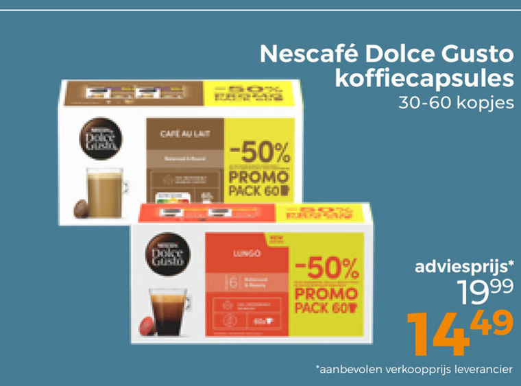 Nescafe   dolce gusto capsules folder aanbieding bij  Trekpleister - details