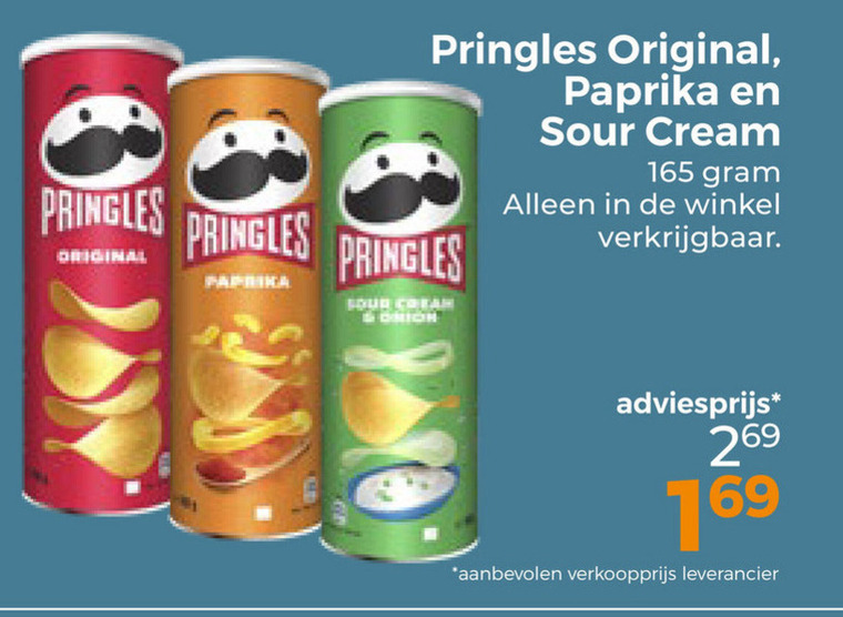 Pringles   chips folder aanbieding bij  Trekpleister - details