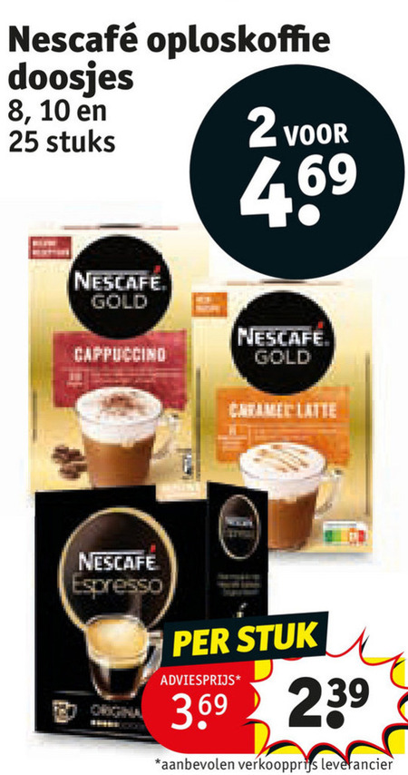 Nescafe   oploskoffie folder aanbieding bij  Kruidvat - details