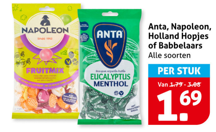 Napoleon   snoep folder aanbieding bij  Hoogvliet - details