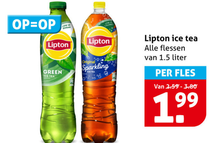 Lipton   ice tea folder aanbieding bij  Hoogvliet - details