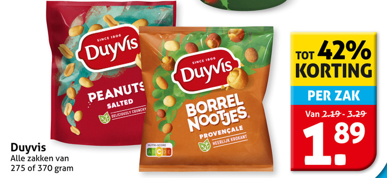 Duyvis   borrelnootjes folder aanbieding bij  Hoogvliet - details