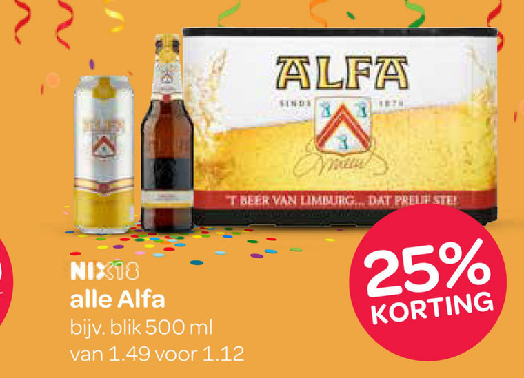 Alfa   krat bier folder aanbieding bij  Spar - details
