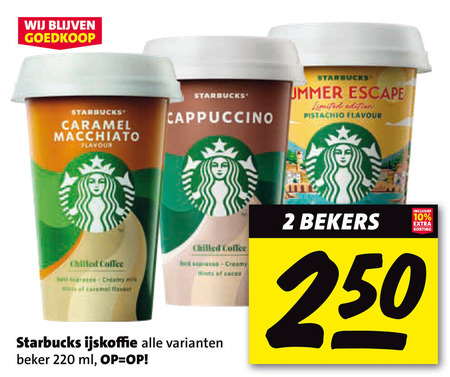 Starbucks   ijskoffie folder aanbieding bij  Nettorama - details