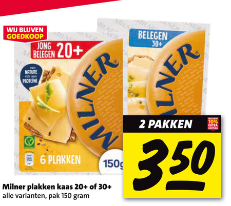 Milner   kaasplakken folder aanbieding bij  Nettorama - details