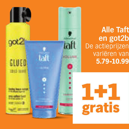 Taft   hairspray, haargel folder aanbieding bij  Albert&nbsp;Heijn - details