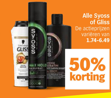 Syoss   shampoo, conditioner folder aanbieding bij  Albert&nbsp;Heijn - details