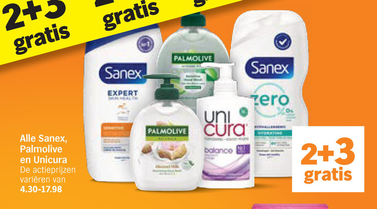 Sanex   douchegel, handzeep folder aanbieding bij  Albert&nbsp;Heijn - details