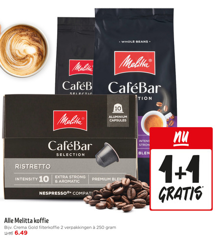Melitta   koffiebonen, koffie folder aanbieding bij  Jumbo - details