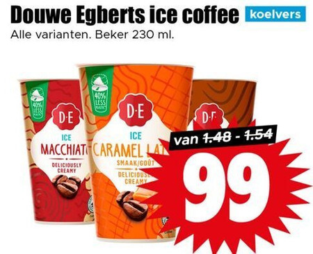 Douwe Egberts   ijskoffie folder aanbieding bij  Dirk - details