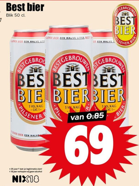 Best   blikje bier folder aanbieding bij  Dirk - details