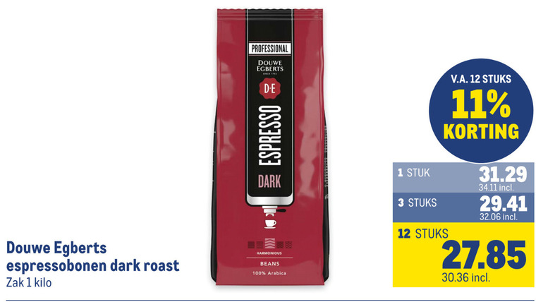 Douwe Egberts   koffiebonen folder aanbieding bij  Makro - details