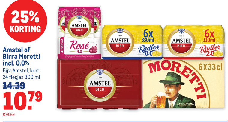 Amstel   krat bier, blikje bier folder aanbieding bij  Makro - details