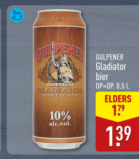Gulpener Gladiator   speciaalbier folder aanbieding bij  Aldi - details