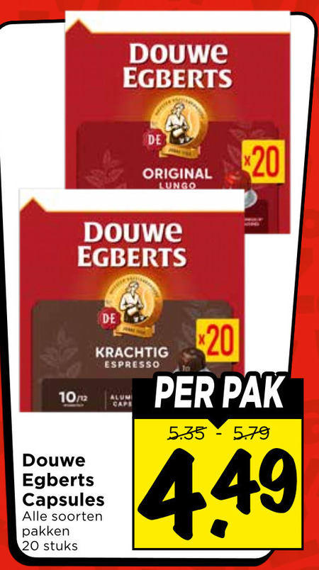 Douwe Egberts   koffiecups folder aanbieding bij  Vomar - details