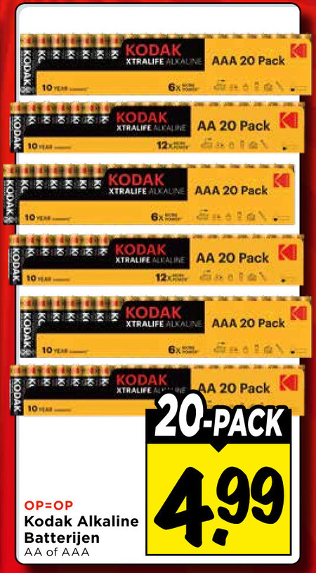 Kodak   batterij folder aanbieding bij  Vomar - details