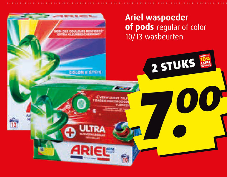Ariel   wasmiddel folder aanbieding bij  Boni - details