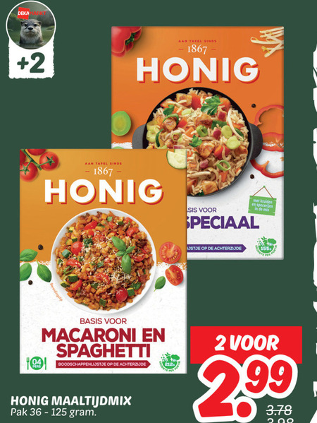 Honig   maaltijdmix folder aanbieding bij  Dekamarkt - details