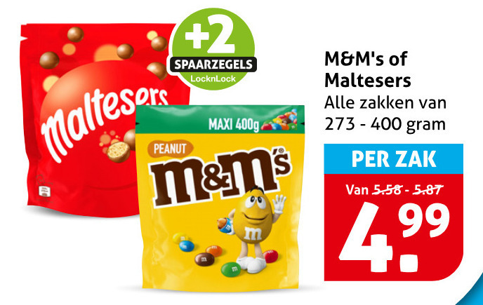 Maltesers   chocolade, chocoladepindas folder aanbieding bij  Hoogvliet - details