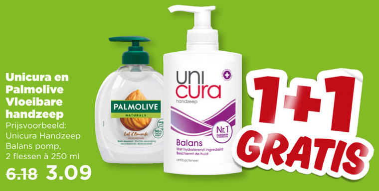 Palmolive   handzeep folder aanbieding bij  Plus - details