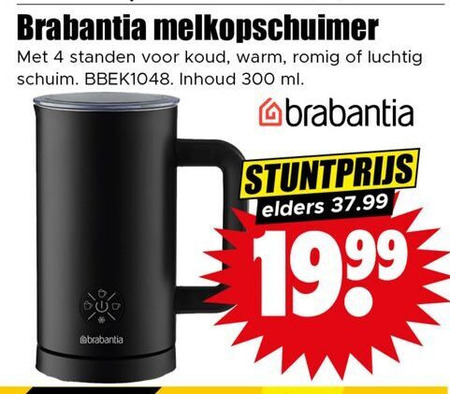 Brabantia   melkopschuimer folder aanbieding bij  Dirk - details