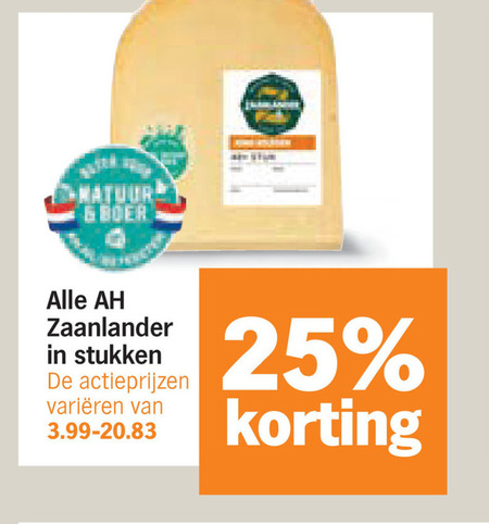 Zaanlander   kaas folder aanbieding bij  Albert&nbsp;Heijn - details