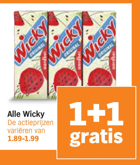 Wicky   fruitdrank folder aanbieding bij  Albert&nbsp;Heijn - details