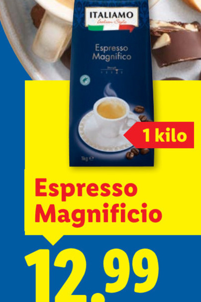 Italiamo   koffiebonen folder aanbieding bij  Lidl - details