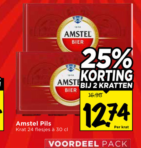 Amstel   krat bier folder aanbieding bij  Vomar - details