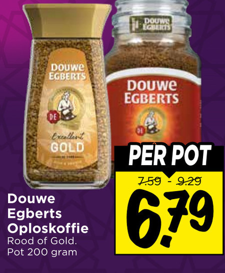 Douwe Egberts   oploskoffie folder aanbieding bij  Vomar - details