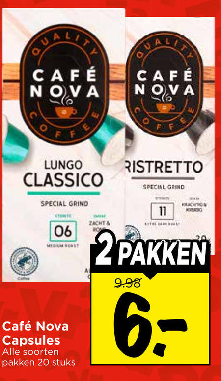 Cafe Nova   koffiecups folder aanbieding bij  Vomar - details