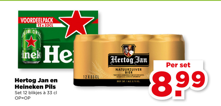 Heineken   blikje bier folder aanbieding bij  Plus - details