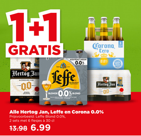 Leffe   alcoholvrij bier folder aanbieding bij  Plus - details