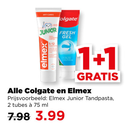 Elmex   tandpasta folder aanbieding bij  Plus - details