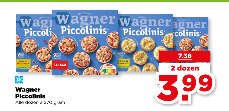 Wagner   diepvriespizza folder aanbieding bij  Plus - details