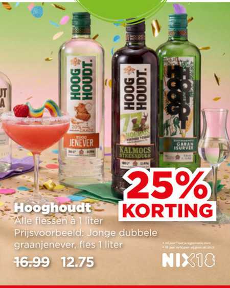 Hooghoudt   jenever folder aanbieding bij  Plus - details