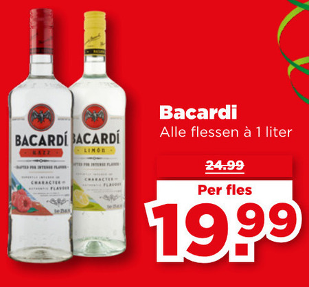 Bacardi   rum folder aanbieding bij  Plus - details