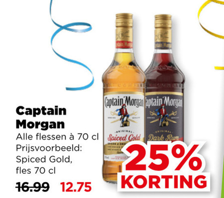 Captain Morgan   rum folder aanbieding bij  Plus - details