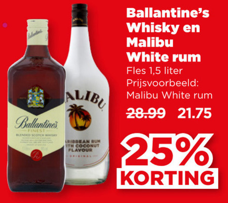 Malibu   likeur, whisky folder aanbieding bij  Plus - details