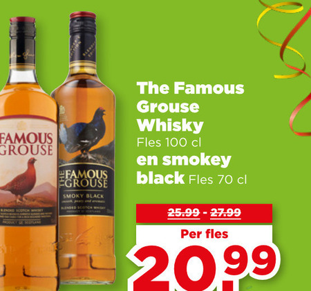Famous Grouse   whisky folder aanbieding bij  Plus - details