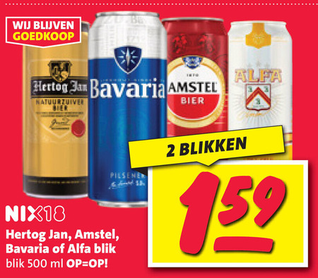 Alfa   blikje bier folder aanbieding bij  Nettorama - details