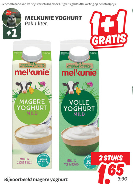 Melkunie   yoghurt folder aanbieding bij  Dekamarkt - details