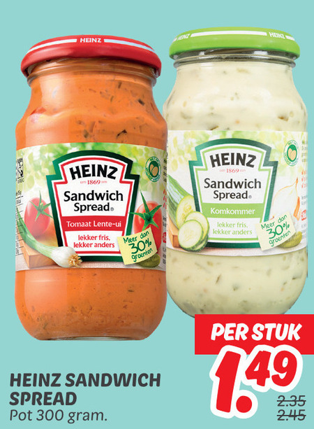 Heinz   sandwich spread folder aanbieding bij  Dekamarkt - details