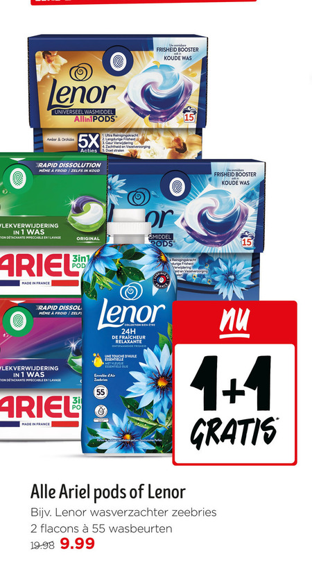 Lenor   wasmiddel folder aanbieding bij  Jumbo - details