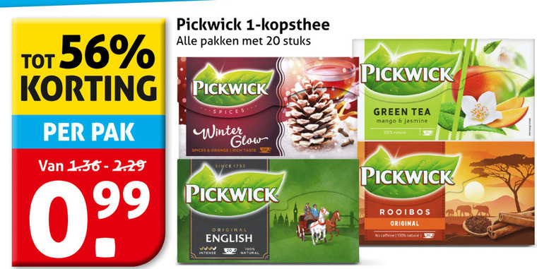 Pickwick   thee folder aanbieding bij  Hoogvliet - details