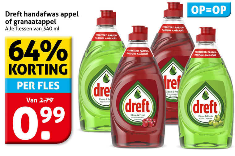 Dreft   afwasmiddel folder aanbieding bij  Hoogvliet - details