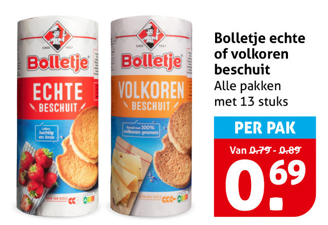 Bolletje   beschuit folder aanbieding bij  Hoogvliet - details