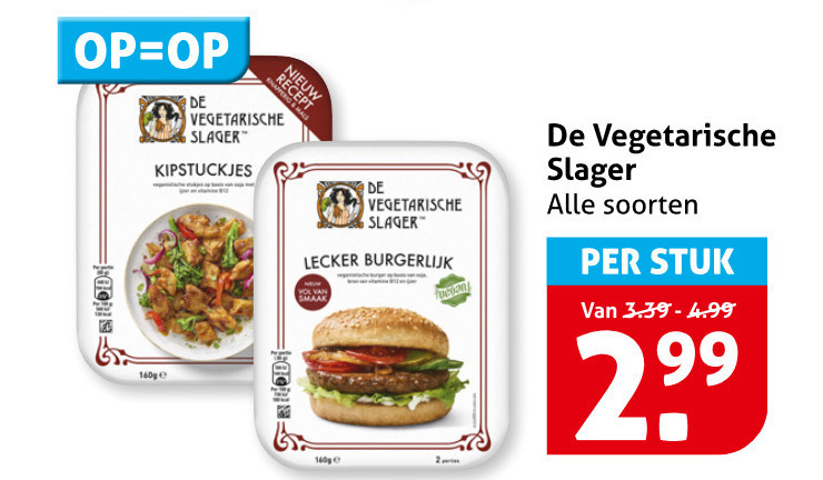 De vegetarische Slager   vegetarisch folder aanbieding bij  Hoogvliet - details
