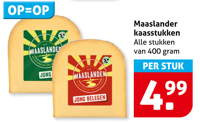 Maaslander   kaas folder aanbieding bij  Hoogvliet - details